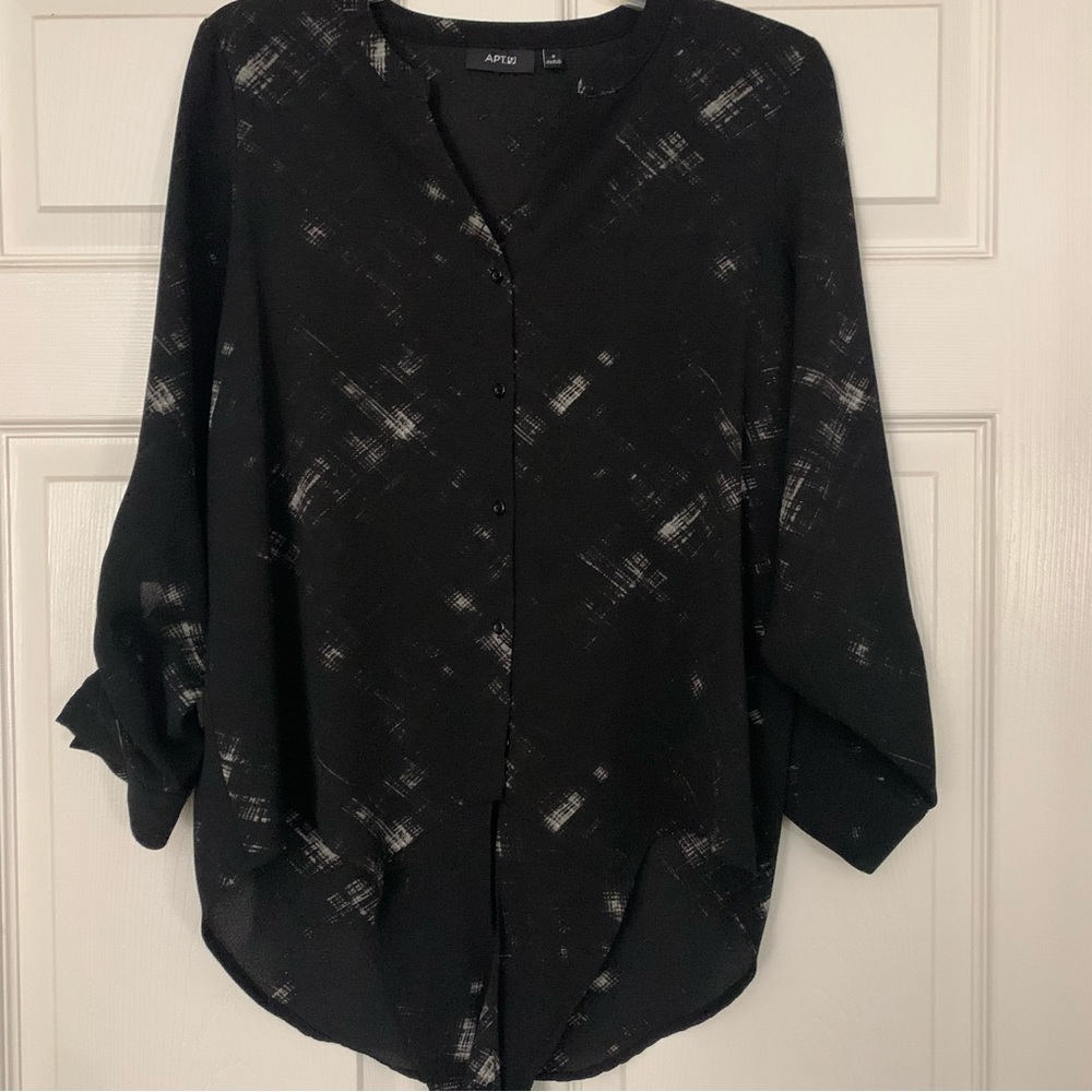 EUC Apt. 9 Front-Tie Button Down Shirt, S